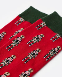 Nutcracker Men's Christmas Socks in Tin, One Size - 2 pairs - Admas