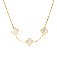 18K Gold Plated CLOVER Necklace - Made in Germany.