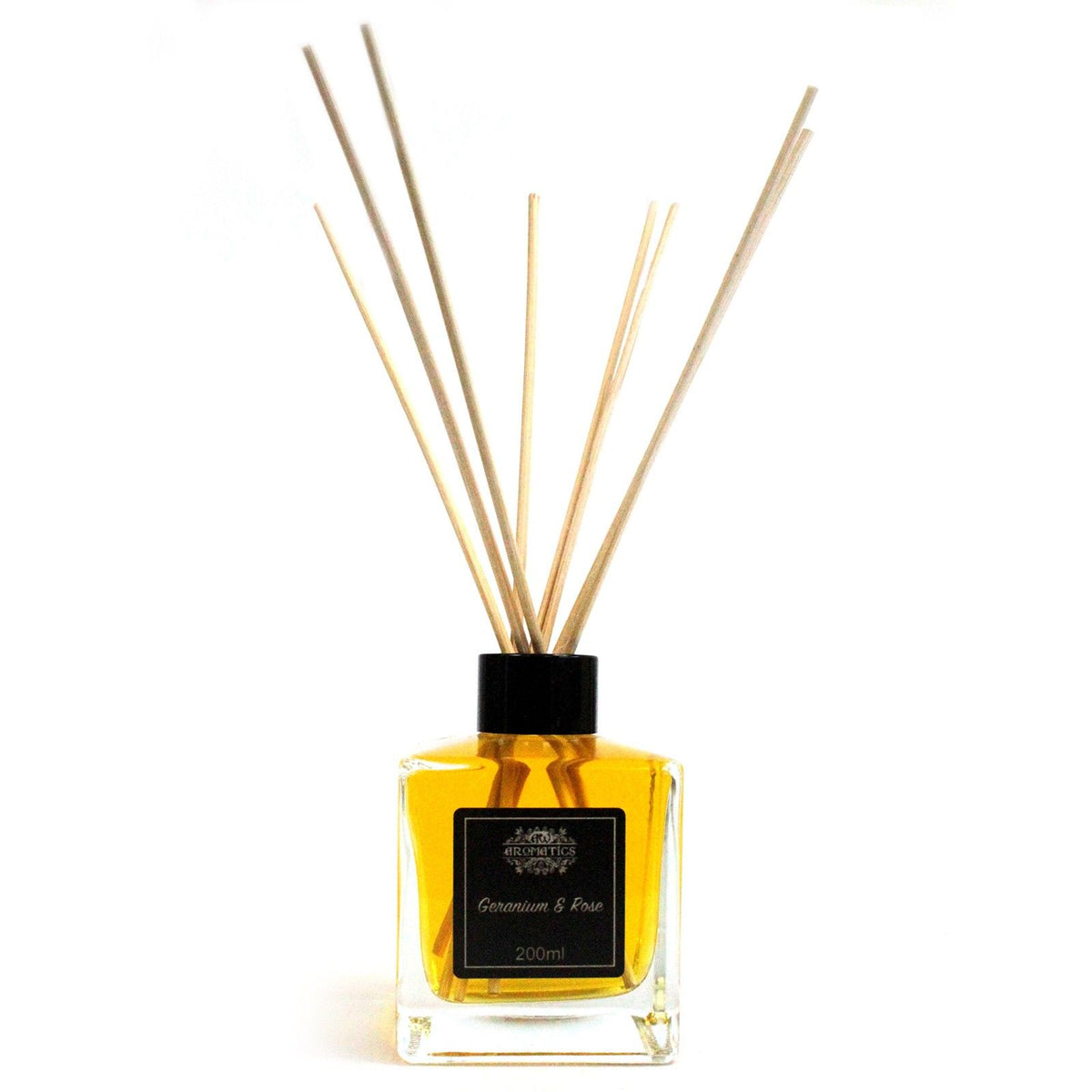 DIFFUSEUR DE PARFUM À BÂTONNETS - GÉRANIUM ET ROSE 200 ml - Fabriqué en Angleterre