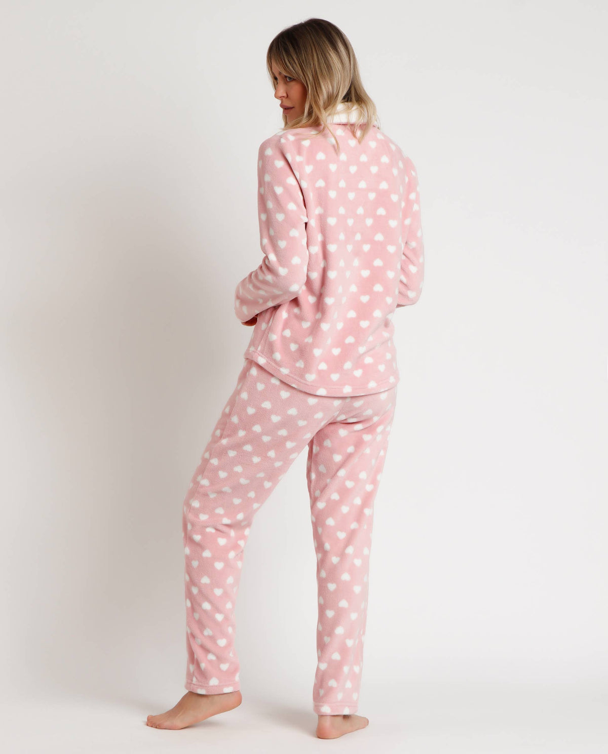 L'AMOUR ADMAS HEART BUTTON PYJAMAS