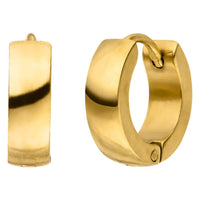 BRINCOS LENA Banhado a ouro 18K: Ouro 12mm- Fabricado em Alemanha
