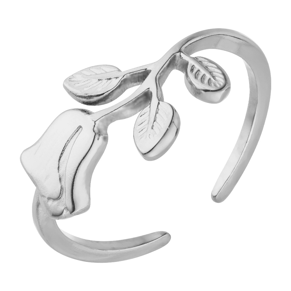 BAGUE ROSE - plaquée or 18 carats. Fabriquée en Allemagne