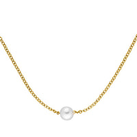 SINGLE PEARL NECKLACE 18k gold plated - Made in Germany