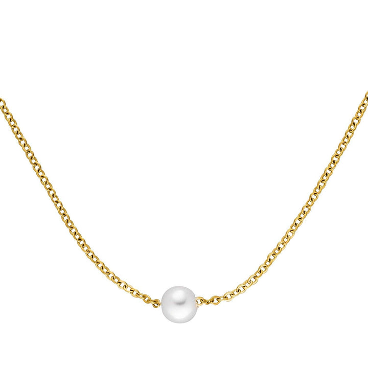 COLAR DE PÉROLA ÚNICA  banhado a ouro 18k - Fabricado em Alemanha