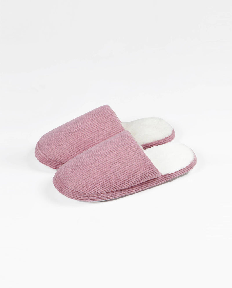 ADMAS Roze gestreepte slippers voor dames