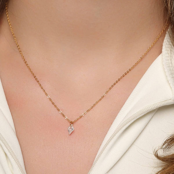COLLIER ÉCHIQUIER - Plaqué or 18 carats - Fabriqué en Allemagne