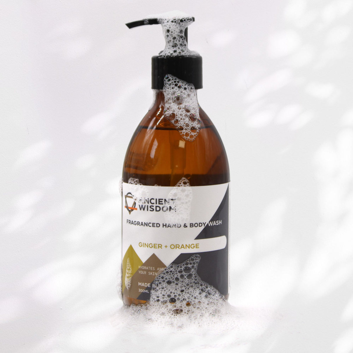 GEL DOUCHE MAINS ET CORPS Framboise et Grenade 300ml - Fabriqué en Angleterre