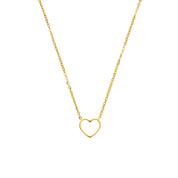 DELICATE HEART NECKLACE 18K Gold Plated - Made in Germany
