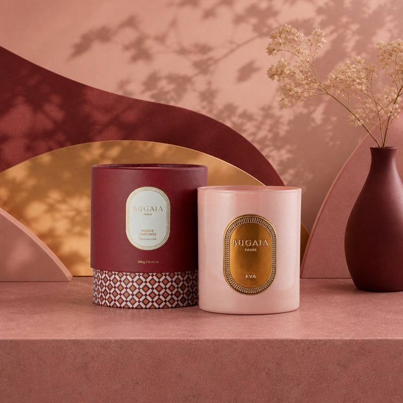 VELA PERFUMADA AVA BUGAIA PARIS. Made in France. Não testado em animais